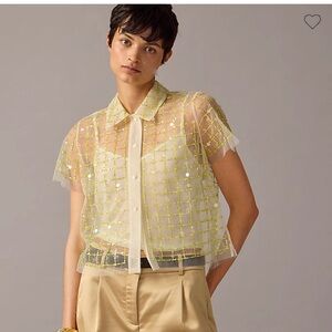 J Crew Sequin Blouse Size 14